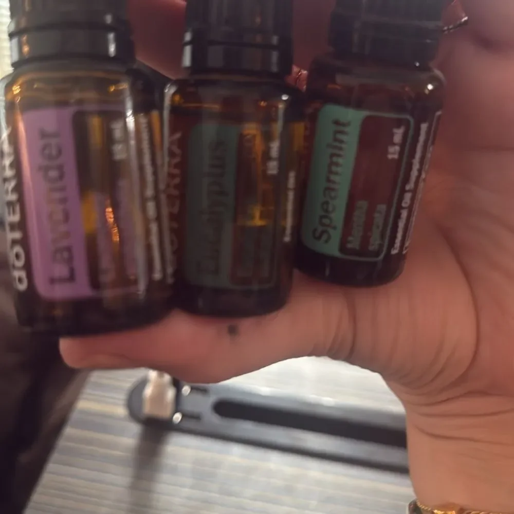 doTERRA Aromatic Oil Collection with Black Caps Lot of 7 Pcs
